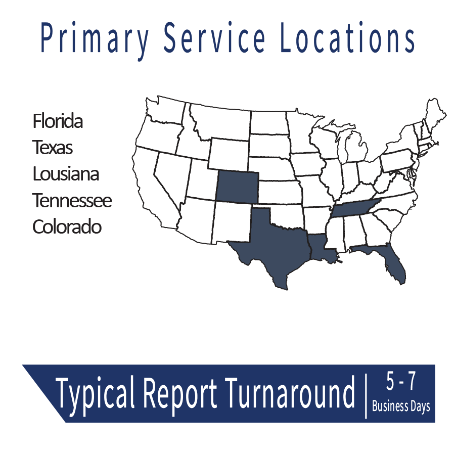 Primary service locations map